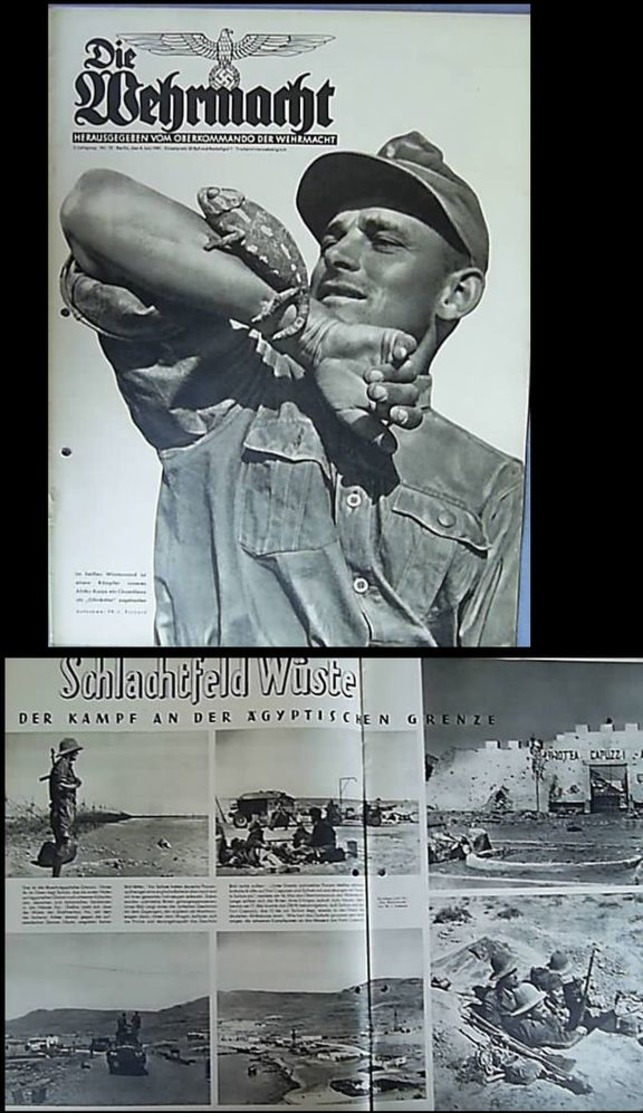 WW II Heft Illustriert : Die Wehrmacht, 4. Juni 1941 Mit 24 Seiten ,Deutsches Afrika Korps , Schlachtfeld Wüste , Eine - Covers & Documents