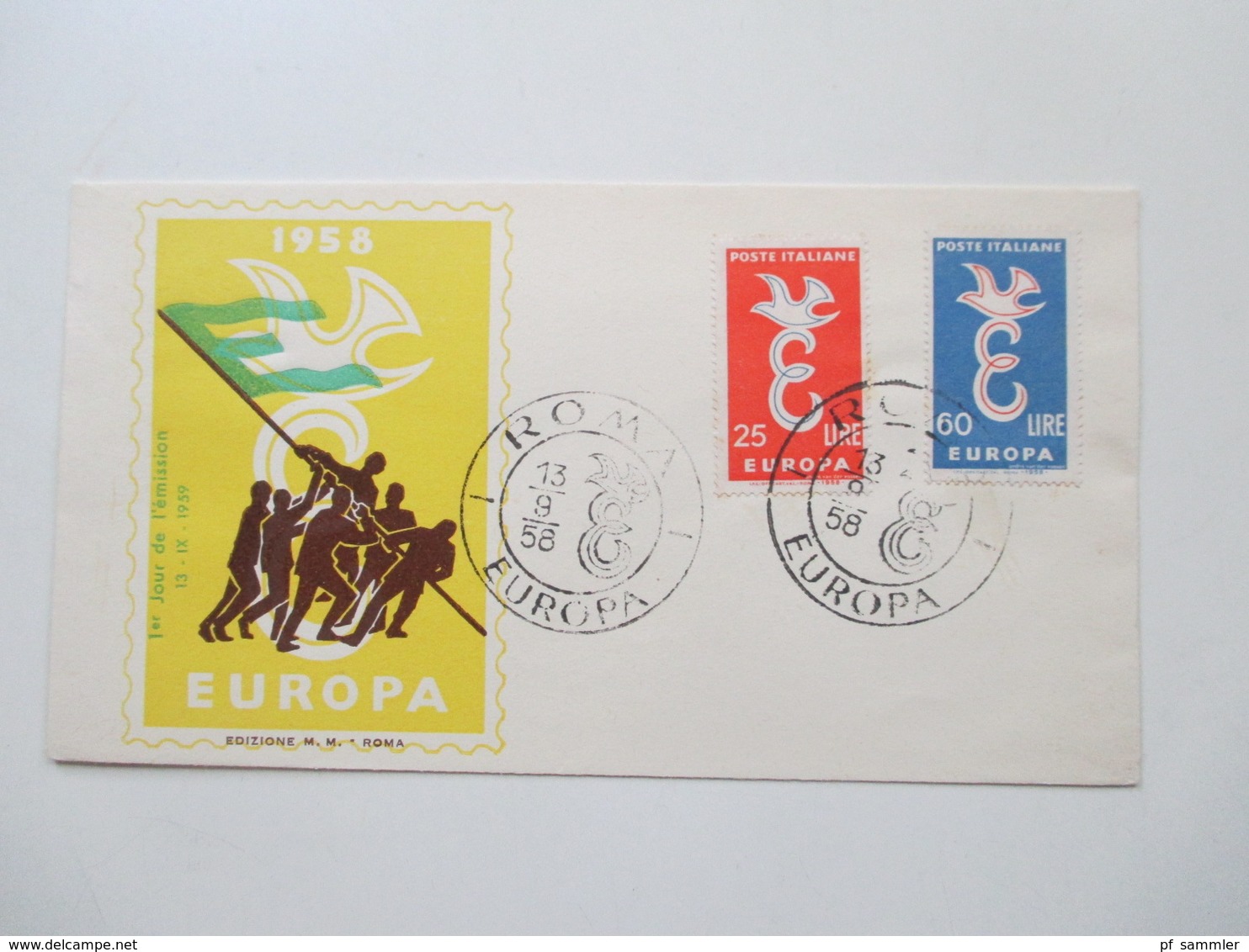 Europa Cept 1958 FDC / Sonderbelege 8 Stk. 1x 1961 Verschiedene Länder! - 1958