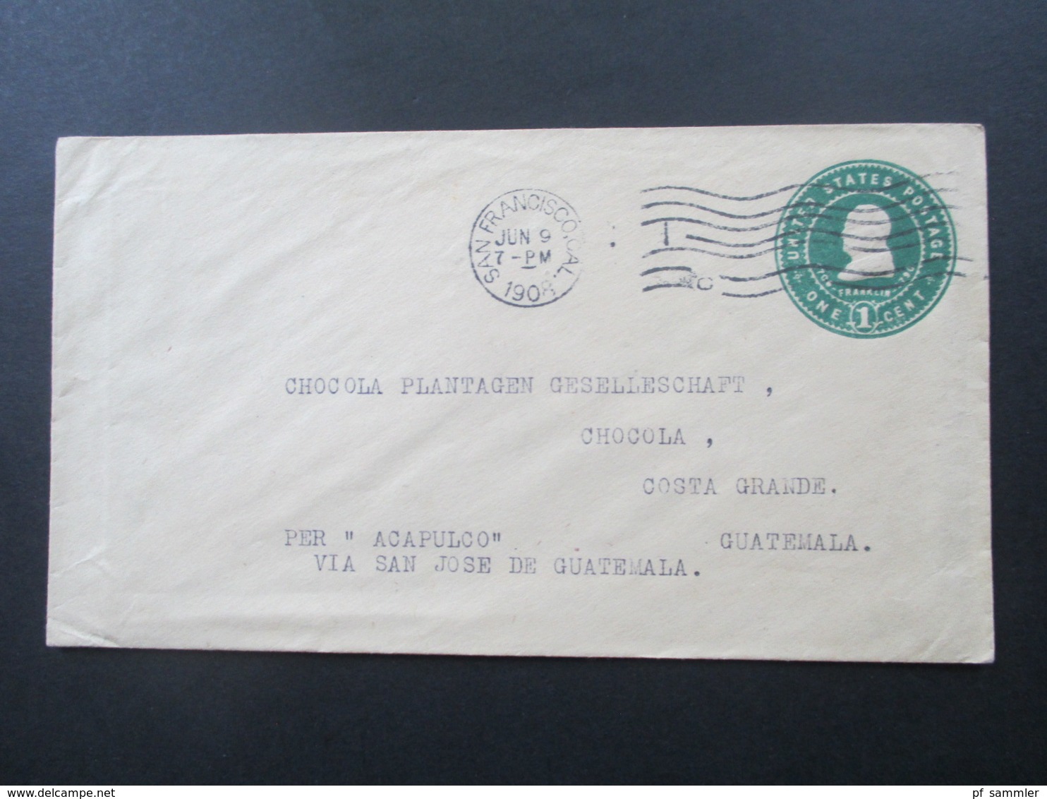 USA 1893 - 1932 Belege / Ganzsachen teilw, nach Guatemala Plantagen Gesellschaft mit Transit Stempel. Stöberposten!