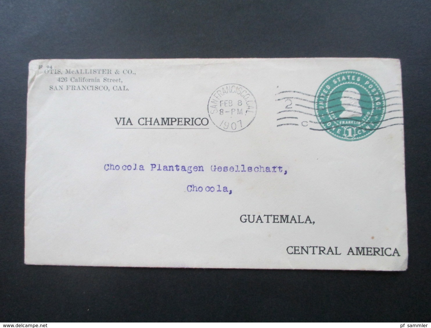 USA 1893 - 1932 Belege / Ganzsachen teilw, nach Guatemala Plantagen Gesellschaft mit Transit Stempel. Stöberposten!