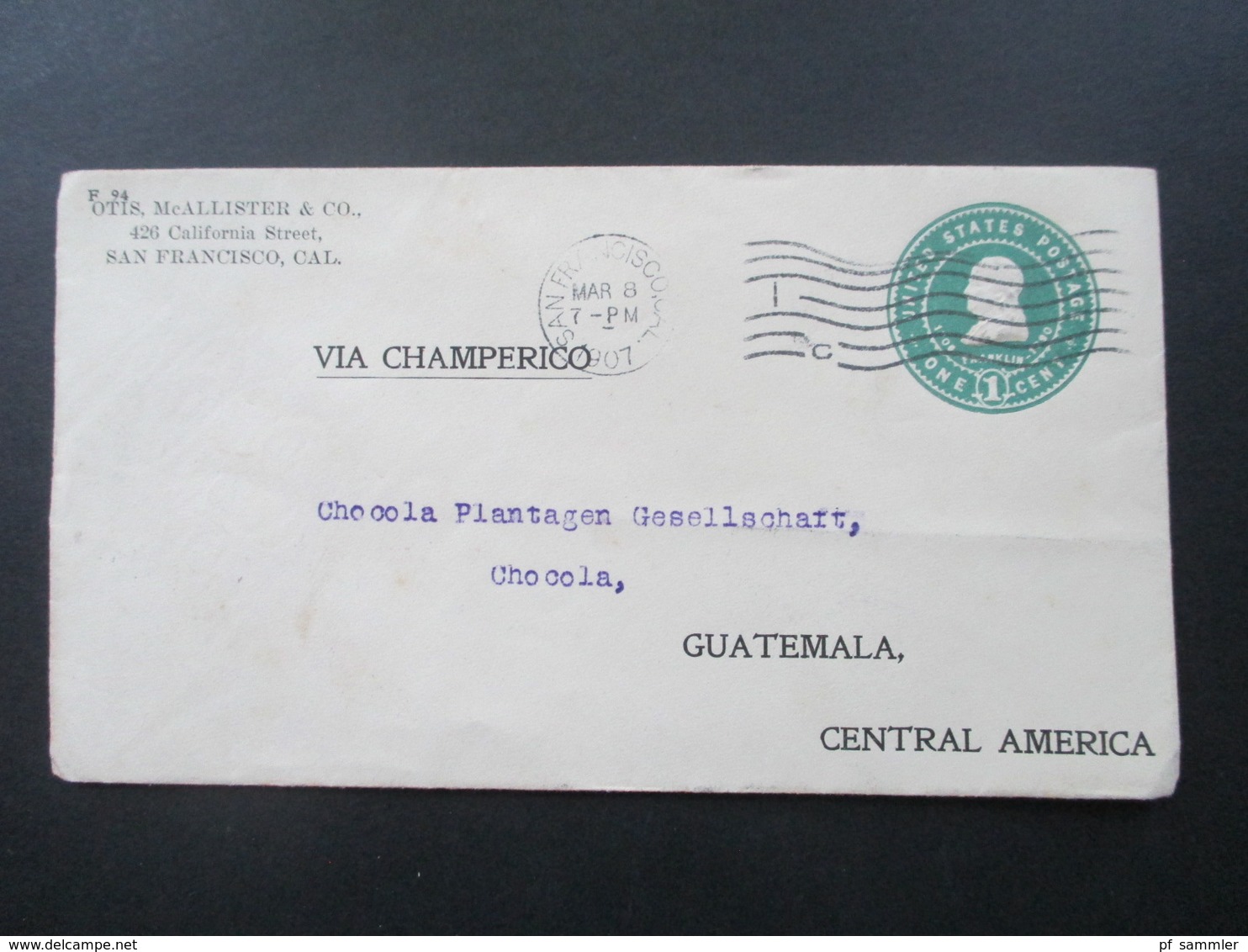 USA 1893 - 1932 Belege / Ganzsachen teilw, nach Guatemala Plantagen Gesellschaft mit Transit Stempel. Stöberposten!