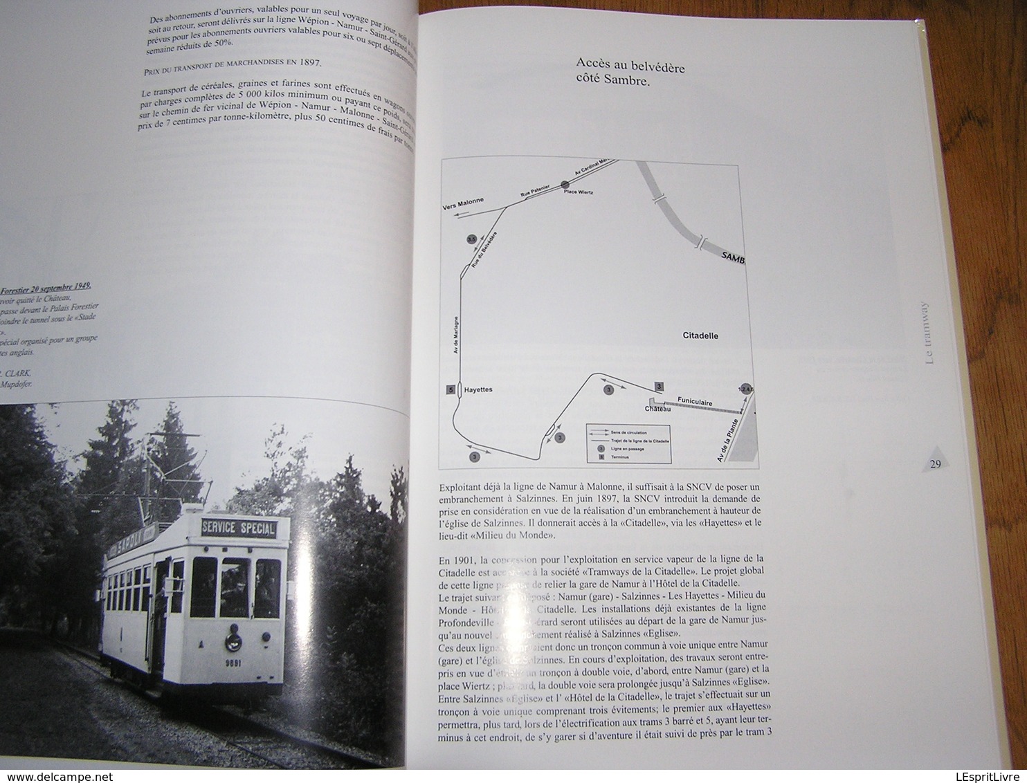 NAMUR LA CITADELLE LE FUNICULAIRE ET LE TRAM Régionalisme Vicinal Trams SNCV Tramways Ligne Merveilleuse Réseau