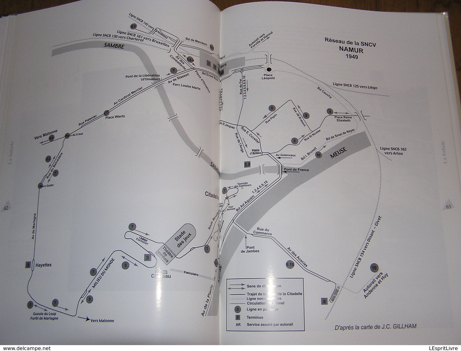 NAMUR LA CITADELLE LE FUNICULAIRE ET LE TRAM Régionalisme Vicinal Trams SNCV Tramways Ligne Merveilleuse Réseau