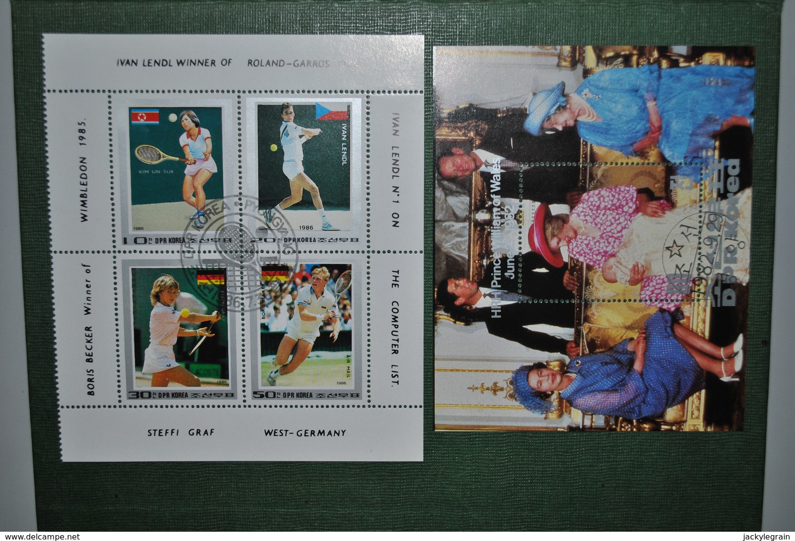 Corée Nord 1982/86 Blocs-feuillets Tennis + Princesse Diana - Korea, North