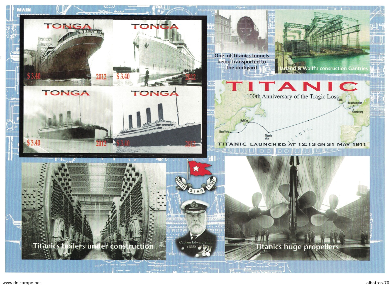 Tonga 2012 _ Imperforated _ TITANIC - 100th Anniversary Of Disaster _ MNH ** - Tonga (1970-...)