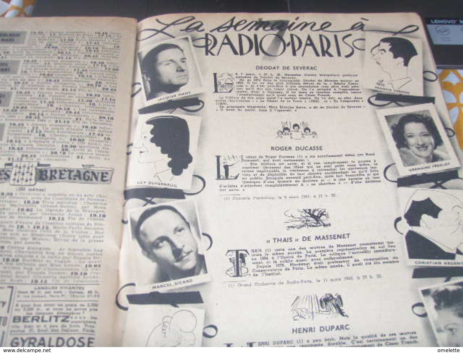 ONDES RADIO PARIS/GERMAINE CORNEY /COLLABORATION TESSIER /ANDRE GUICHOT /GEORGIUS /SPECTACLES/LOTERIE PEYNET - 1900 - 1949