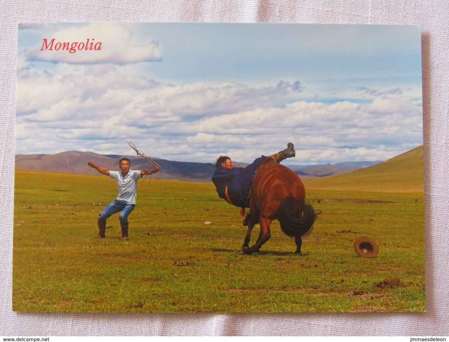 Mongolia Around 2018 Unused Postcard - Horse Herder - Mongolia