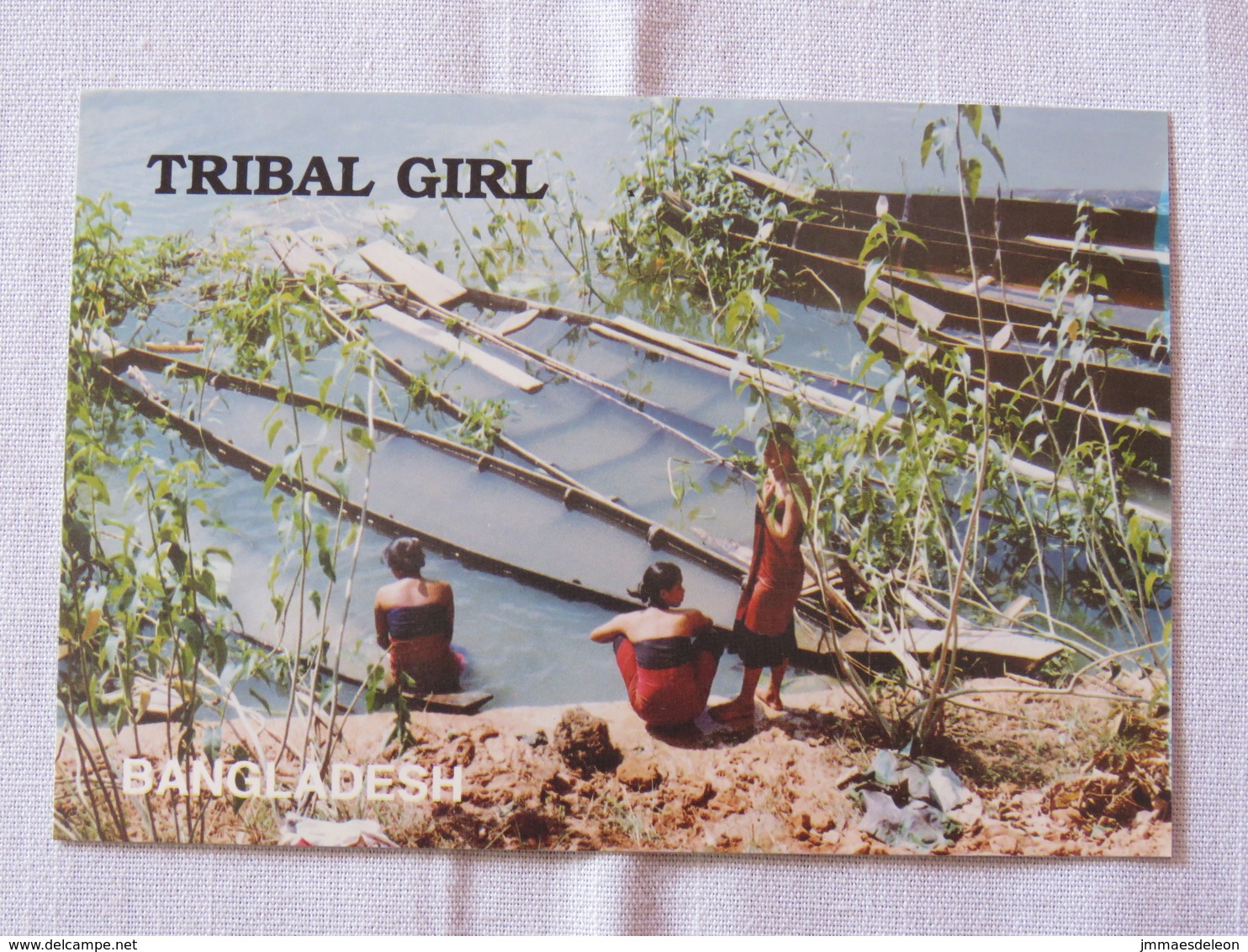 Bangladesh Around 2018 Unused Postcard - Tribal Girls - Boats - Bangladesh