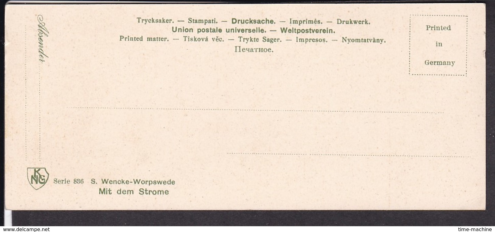 2 Künstlerpostkarten  S.Wencke - Worpswede - Autres & Non Classés