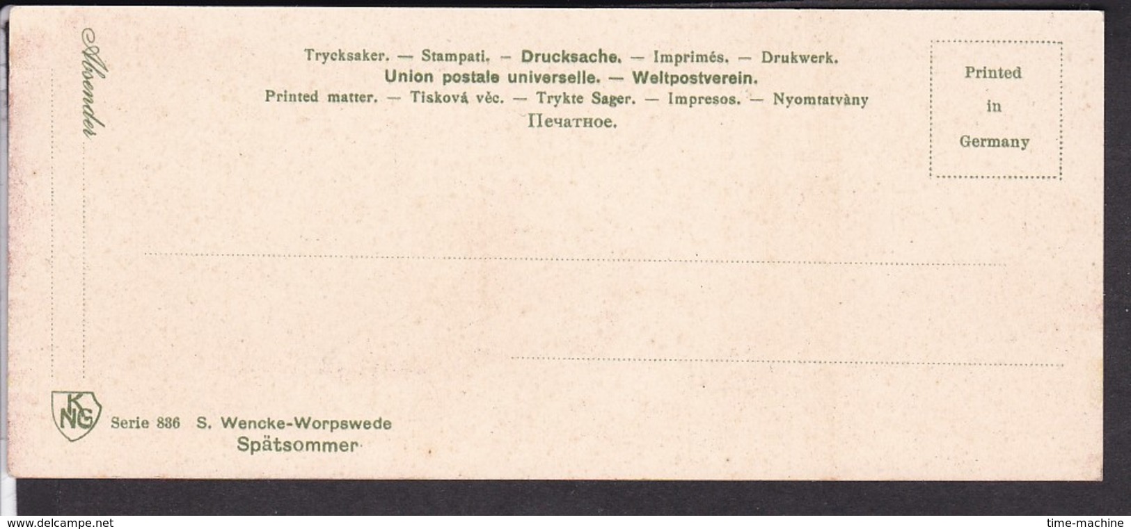 2 Künstlerpostkarten  S.Wencke - Worpswede - Autres & Non Classés