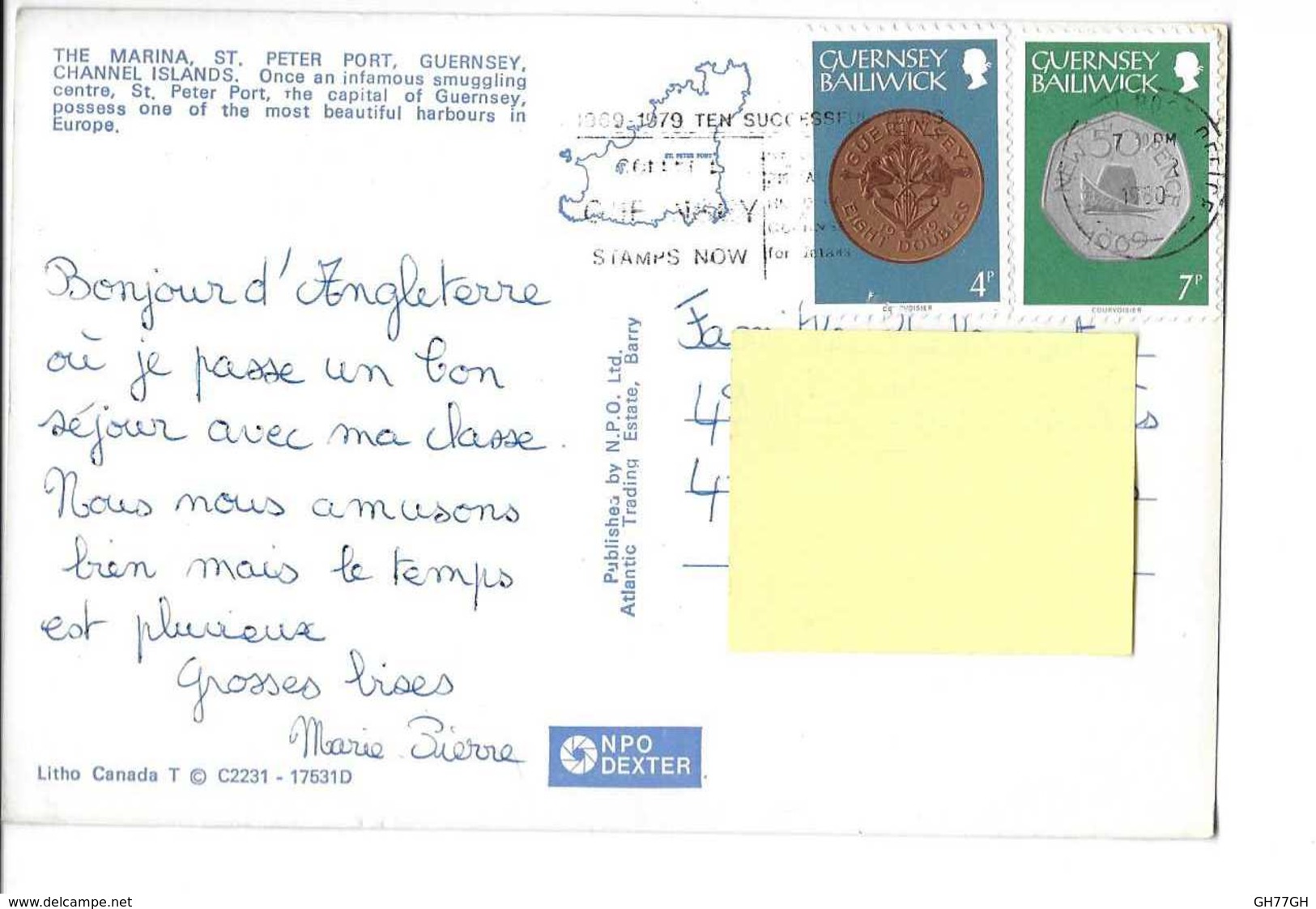 CP GUERNSEY -with 2 Stamps - Guernsey