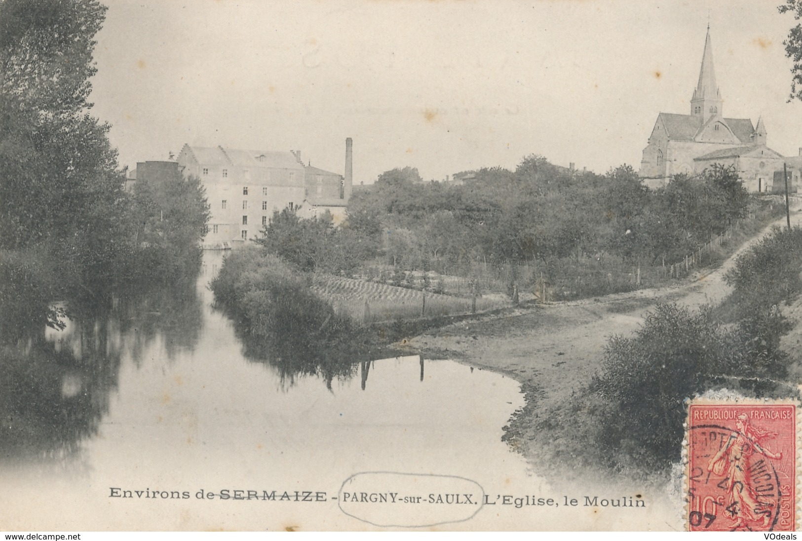 CPA - France - (51) Marne - Pargny Sur Saulx - L'Eglise - Le Moulin - Pargny Sur Saulx