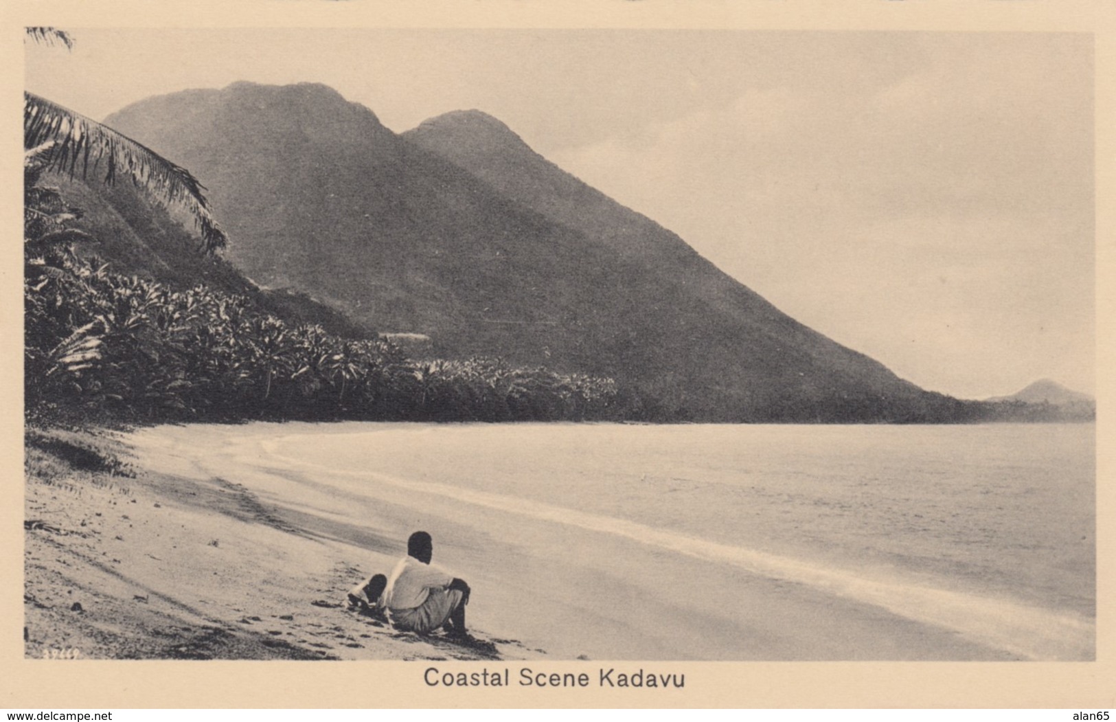 Coastal Scene Kadavu Island, Fiji, C1920s/30s Vintage Postcard - Fiji