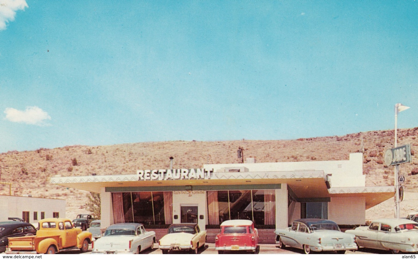 Kingman Arizona, Route 66 Chinese Restaurant, Charlie Lum's 'Jade', Autos C1950s Vintage Postcard - Autres & Non Classés