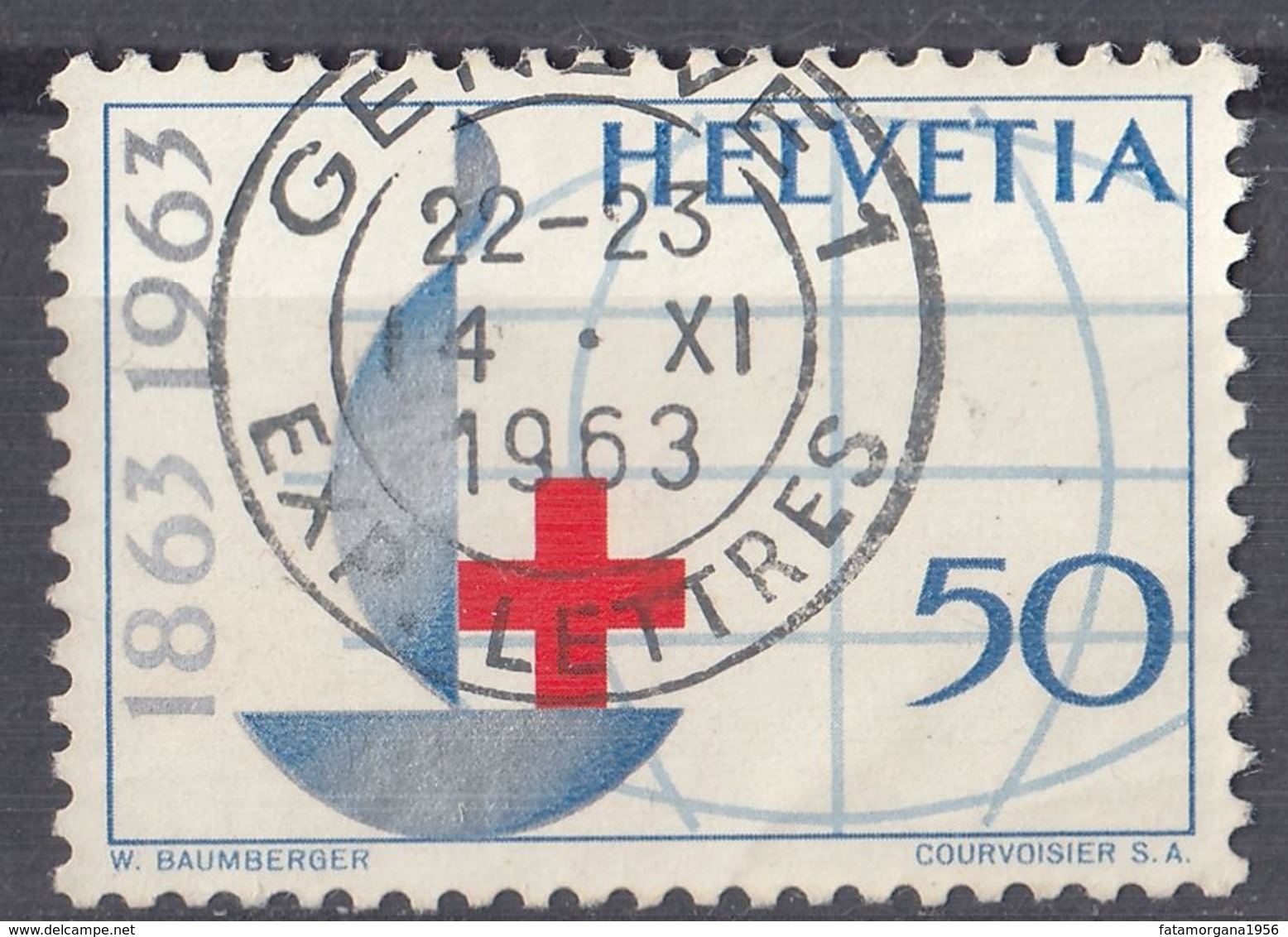 HELVETIA - SUISSE - SVIZZERA - 1963 -  Yvert 709, Usato. - Usati