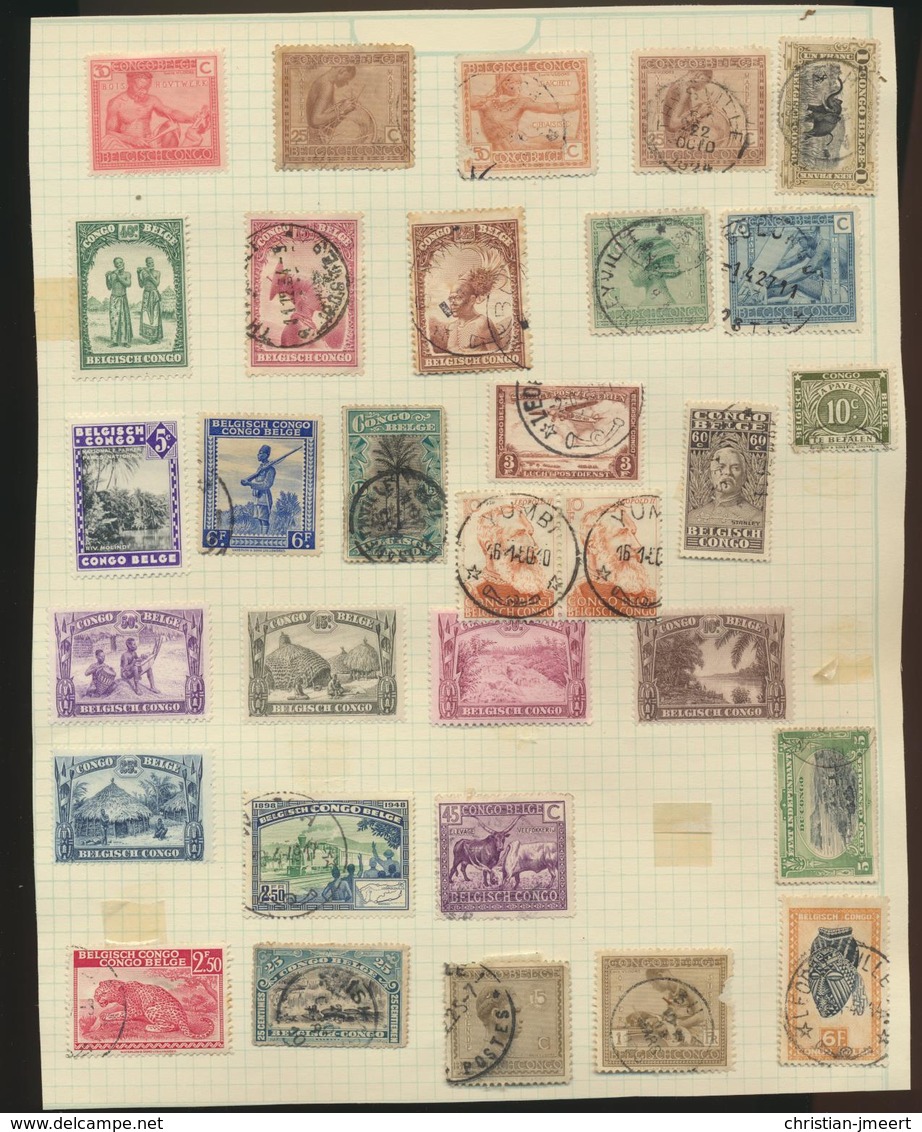 BELGIAN CONGO  BELGISCH CONGO BELGE Lot Van 176 Stamps - Verzamelingen