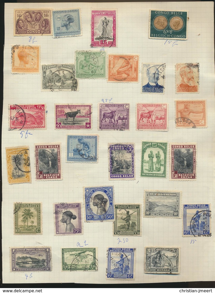BELGIAN CONGO  BELGISCH CONGO BELGE Lot Van 176 Stamps - Verzamelingen