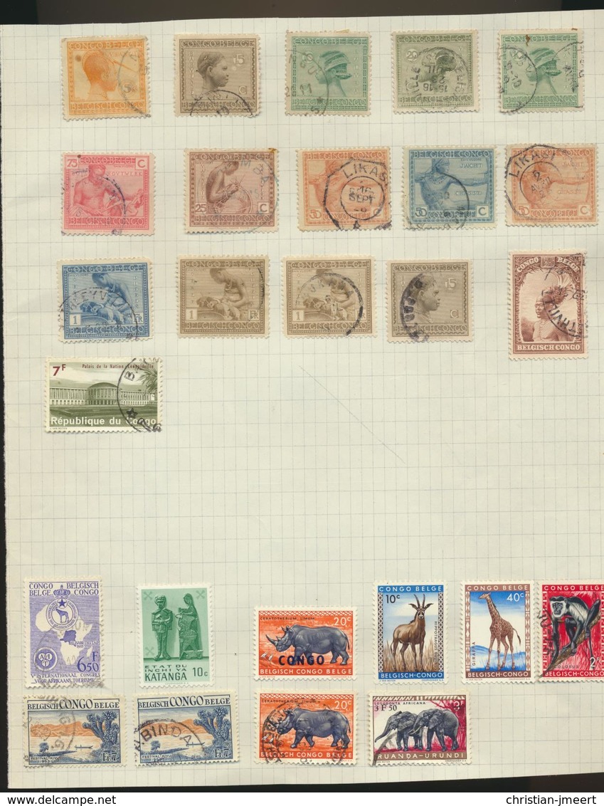 BELGIAN CONGO  BELGISCH CONGO BELGE Lot Van 176 Stamps - Verzamelingen