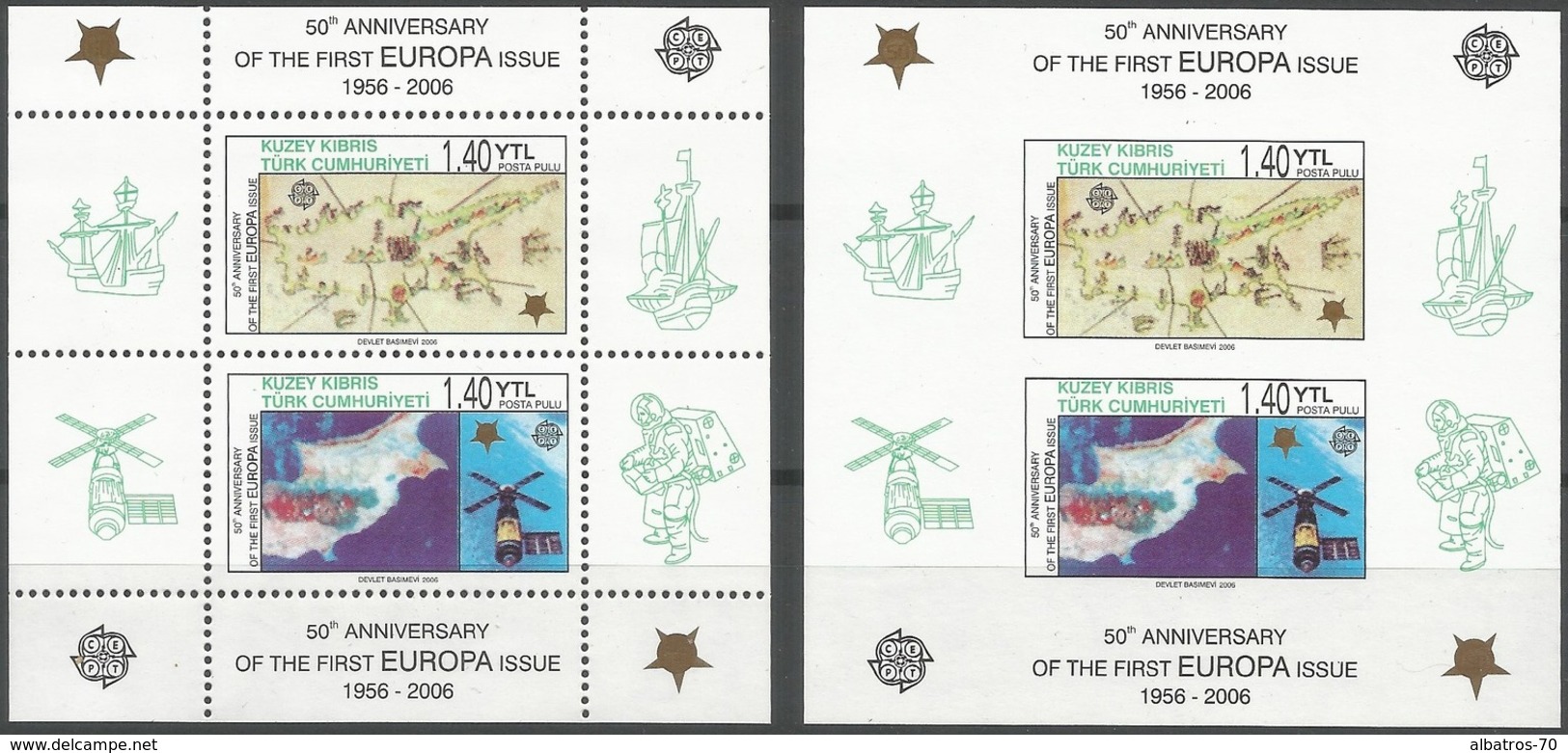 Cyprus 2006 _ Space - BL24A Perforated + BL24B Imperforated - Europa CEPT _ Minisheet _ MNH ** - Nuovi