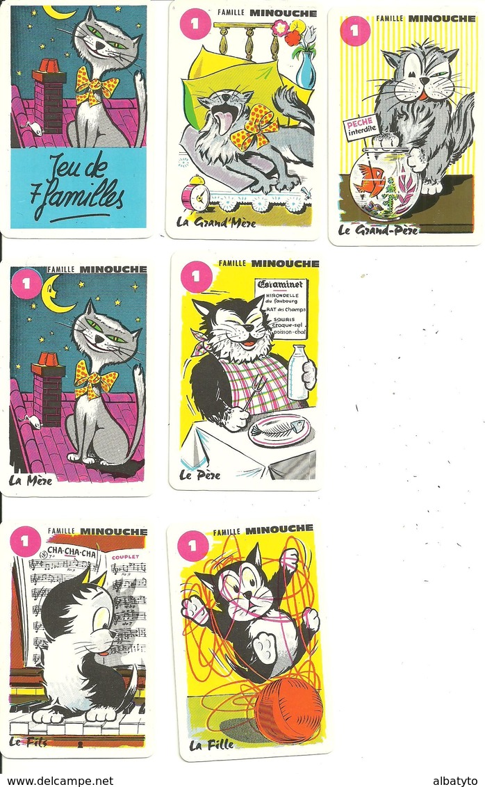 6 Petites Cartes à Jouer Chaton Chat Chats Humour Humoristique Matou Minouche Piano - Autres & Non Classés