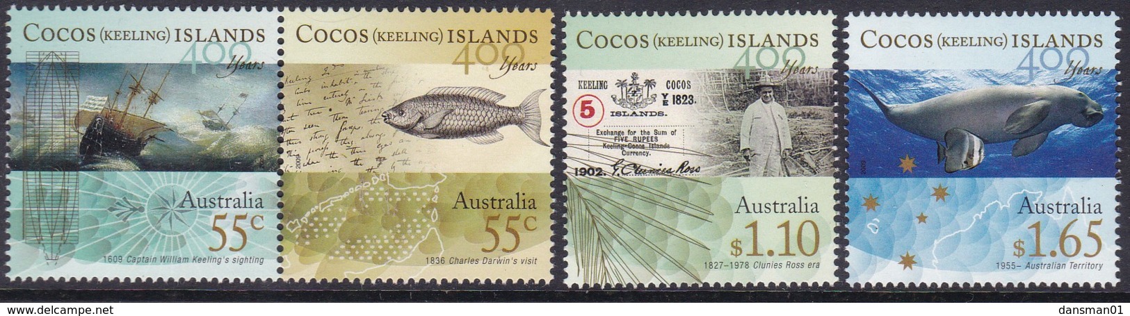 Cocos Keeling Islands 2009 History Of Cocos Mint Never Hinged - Islas Cocos (Keeling)