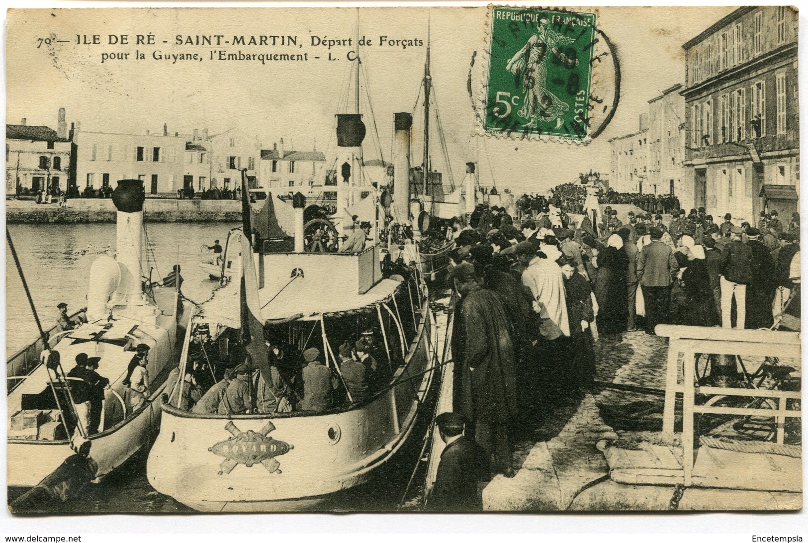 CPA - Carte Postale - France - Ile De Ré - Départ De Forçats Pour La Guyane - L'Embarquement - 1912 (I9680) - Ile De Ré