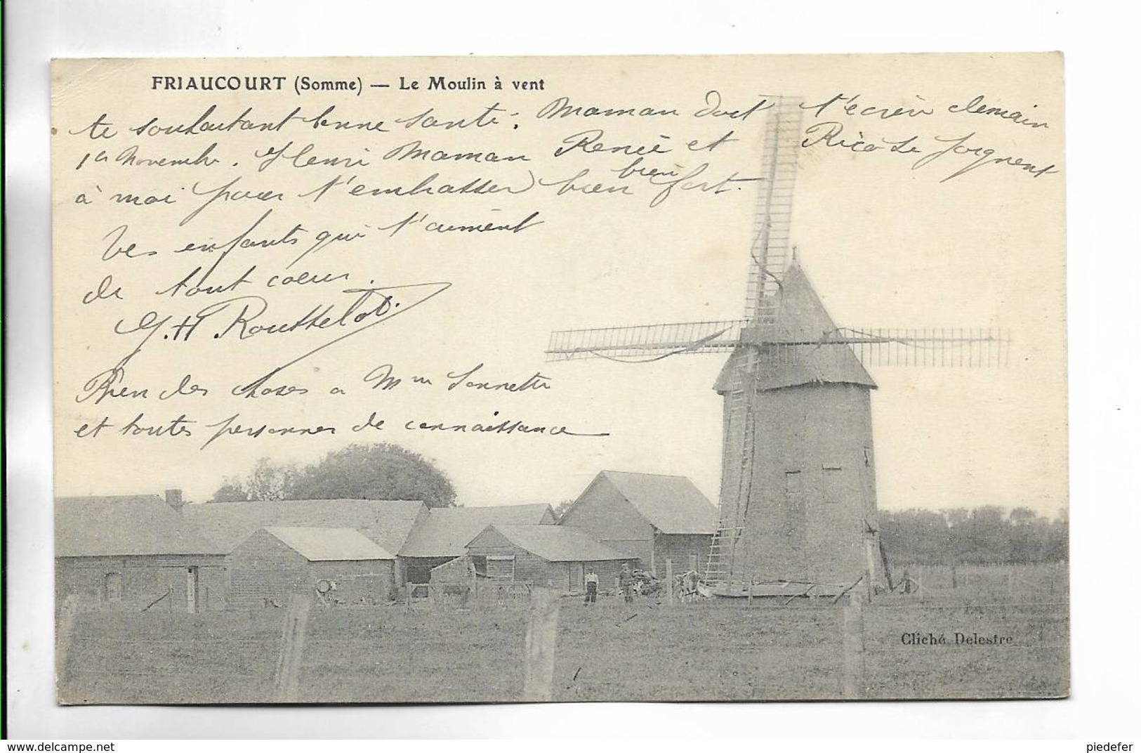 80 - FRIAUCOURT ( Somme ) - Le Moulin à Vent. - Autres & Non Classés