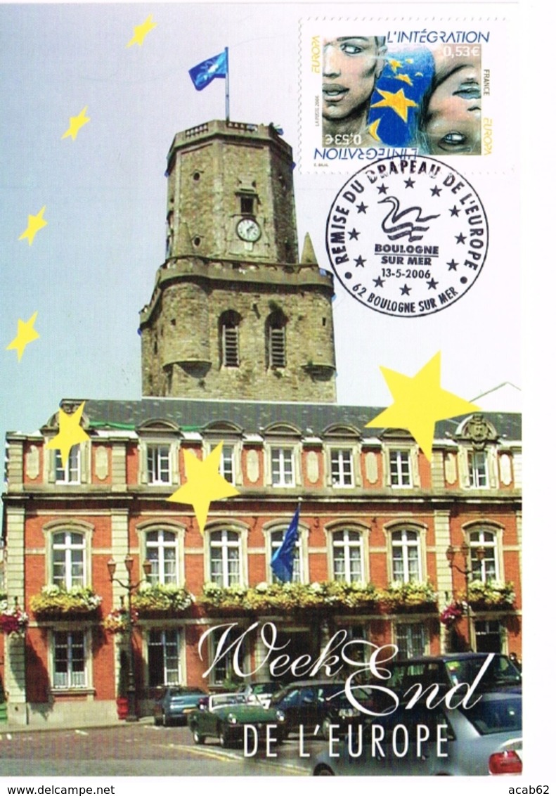France. Boulogne-sur-Mer.  Remise Du Drapeau De L'europe - Other & Unclassified
