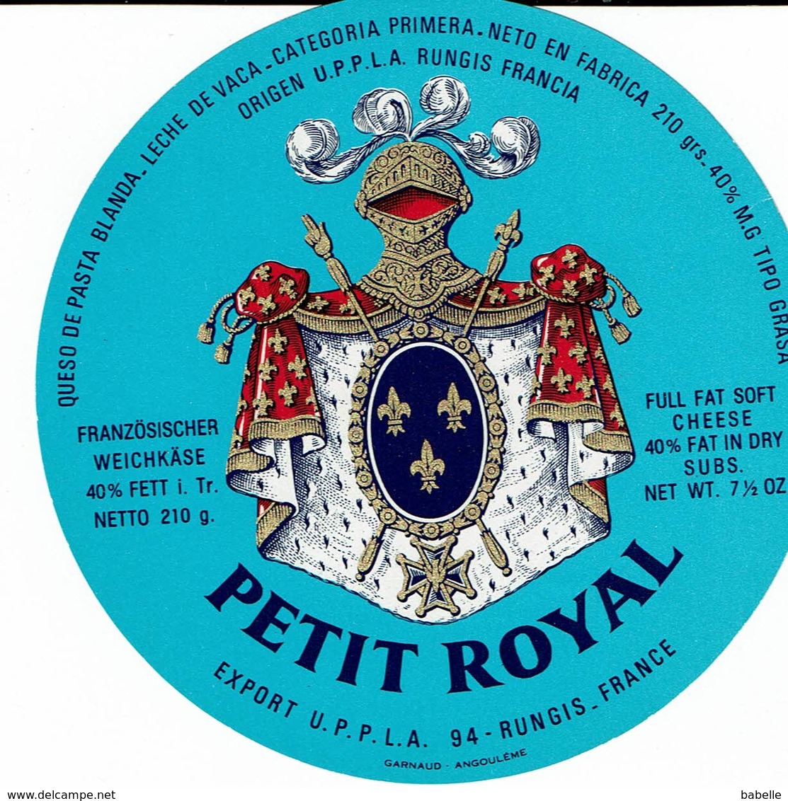 Etiquette Fromage " PETIT ROYAL " - Fromage
