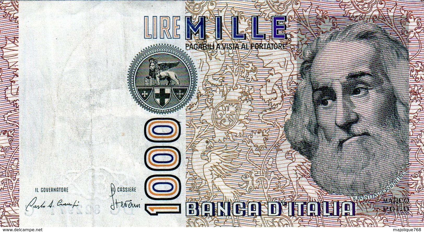 Billet De L’Italie De 1000 Lire Le 3 Octobre 1990 En S U P-signature Ciampi Et Stevani - - 1000 Lire