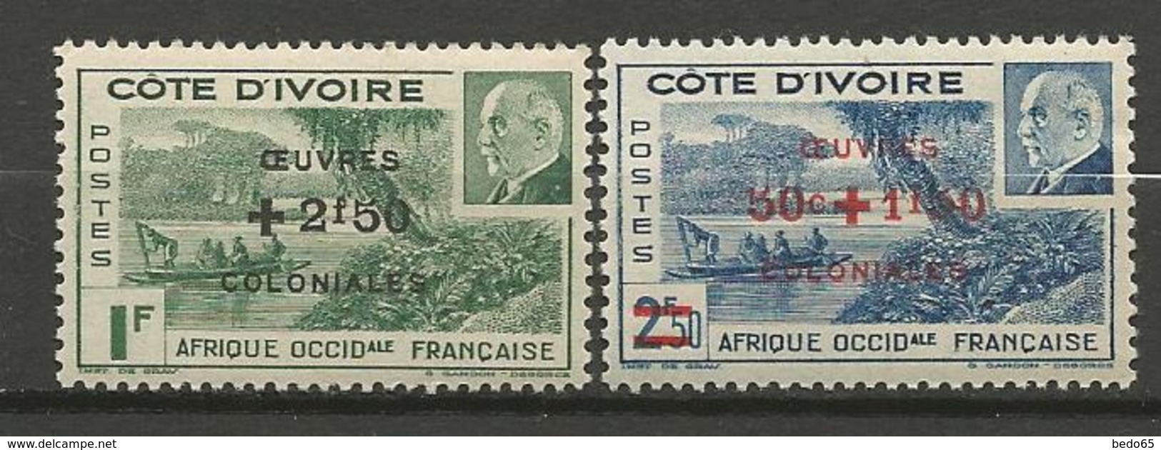 COTE D'IVOIRE  N° 175 ET 176 NEUF** LUXE SANS CHARNIERE / MNH - Neufs