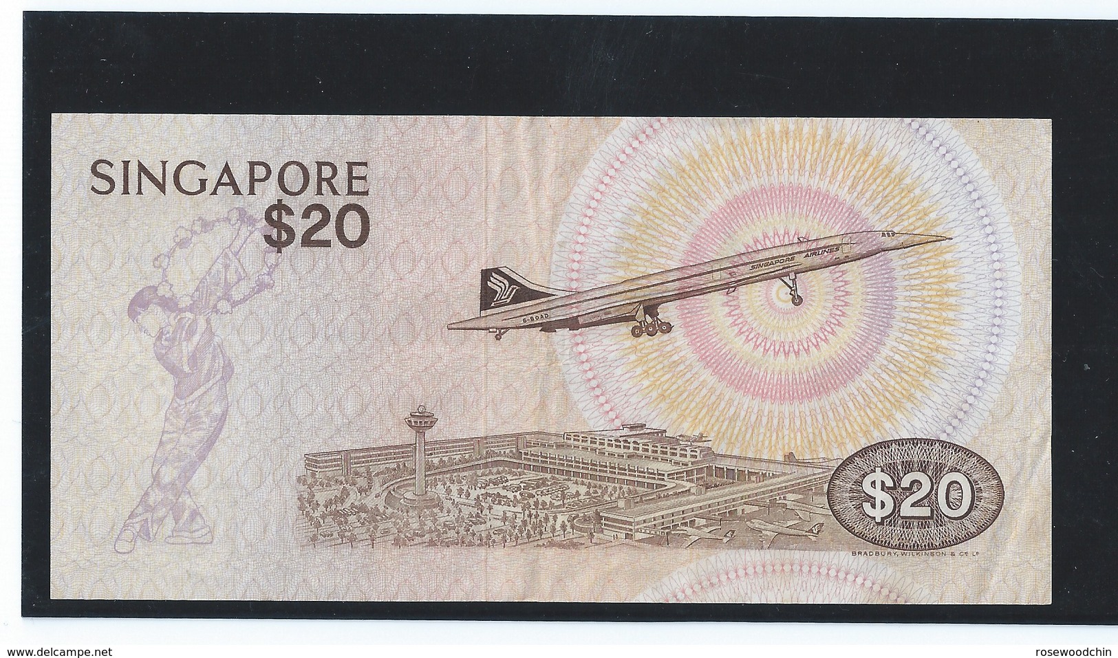 VINTAGE !  "A" Prefix  ! SINGAPORE $20 BIRD SERIES PAPER MONEY BANKNOTE A/67-576923 ( #51C) - Singapur