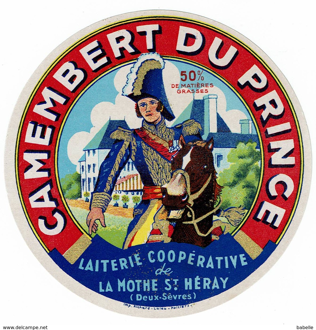 Et. Camembert Du PRINCE - Laiterie Coopérat. La Mothe St Héray - 50% - Fromage