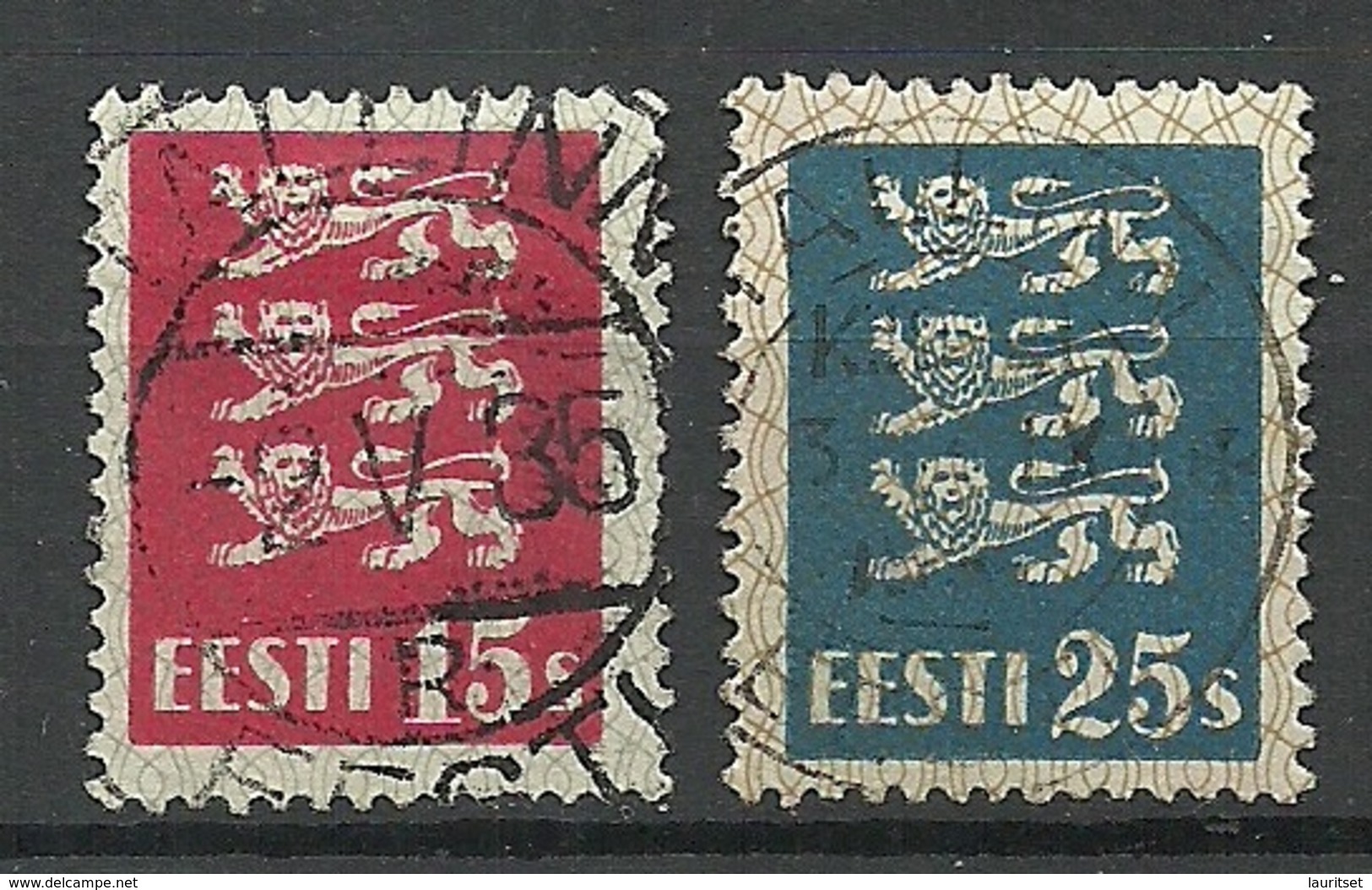 ESTLAND ESTONIA 1935 Michel 106 - 107 O - Estland