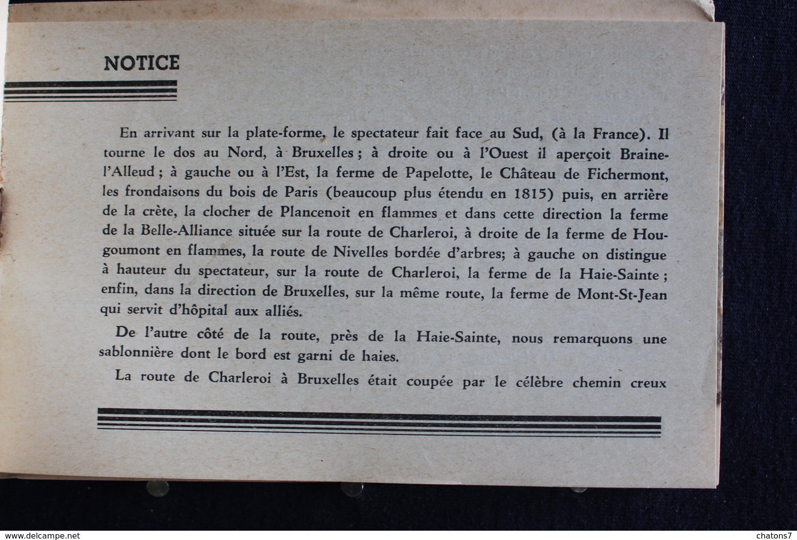 i-120 / 2 Carnet de 12 cartes - La Bataille de Waterloo + Panorama de la bataille - Notice et cartes explicatives,