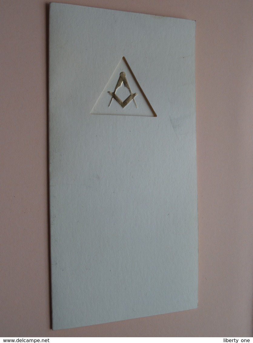 Wenskaart Met LOGO " MASONIC " * VRIJMETSELARIJ * FREEMASONS * FONTE * Greeting Card ( Zie Foto's Voor Détail ) ! - Altri & Non Classificati