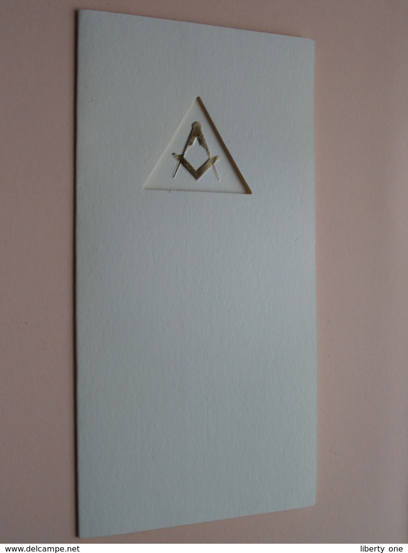 Wenskaart Met LOGO " MASONIC " * VRIJMETSELARIJ * FREEMASONS * FONTE * Greeting Card ( Zie Foto's Voor Détail ) ! - Altri & Non Classificati