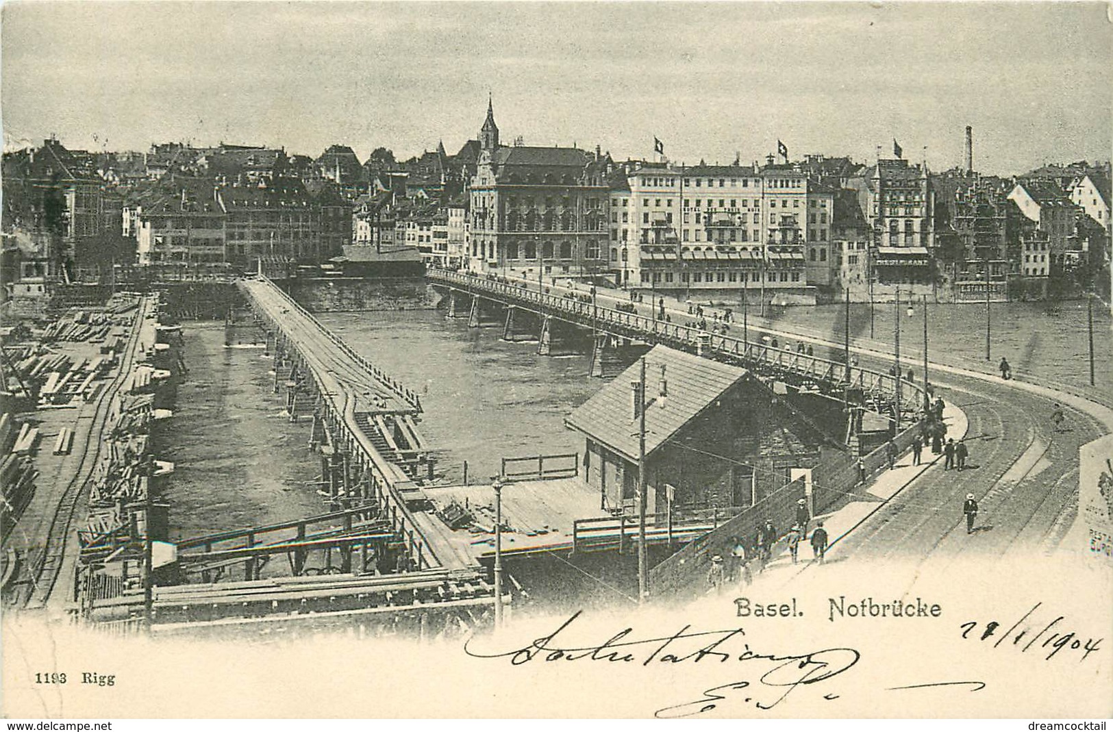 WW BASEL BALE. Notbrücke 1904 - Basel