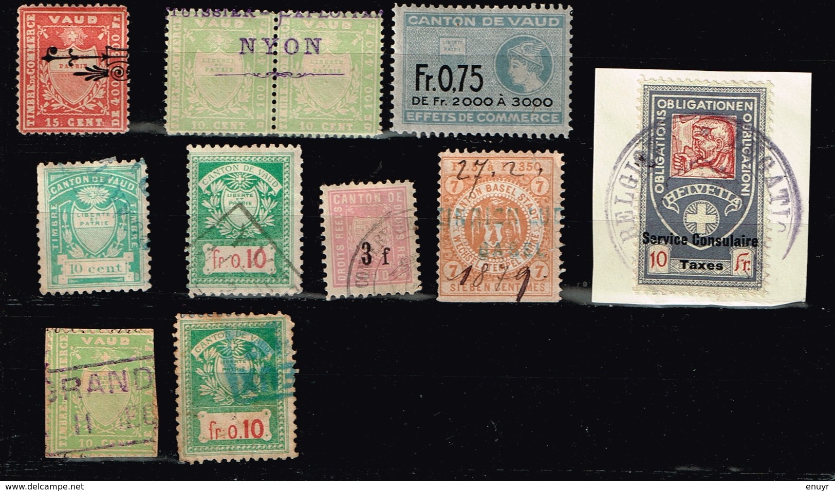 Suisse Anciens Timbres à Identifier - Sammlungen (ohne Album)