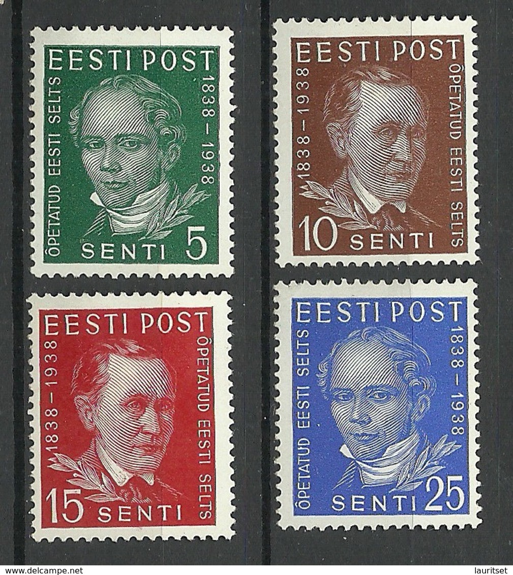 Estonia Estland 1938 Michel 138 - 141 * - Estland