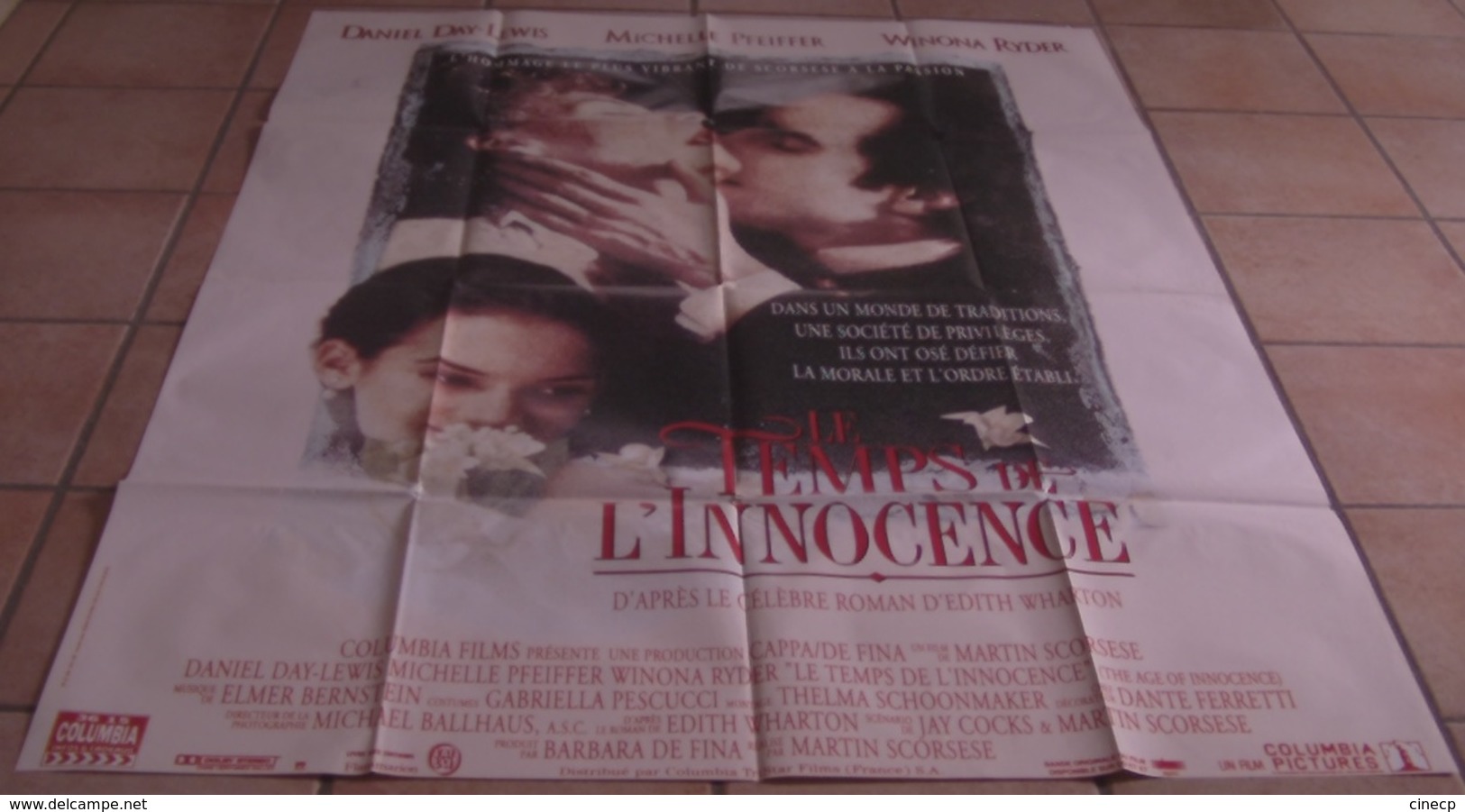 AFFICHE CINEMA ORIGINALE FILM LE TEMPS DE L'INNOCENCE Martin SCORSESE Daniel DAY-LEWIS Michelle PFEIFFER 1993 - Affiches & Posters