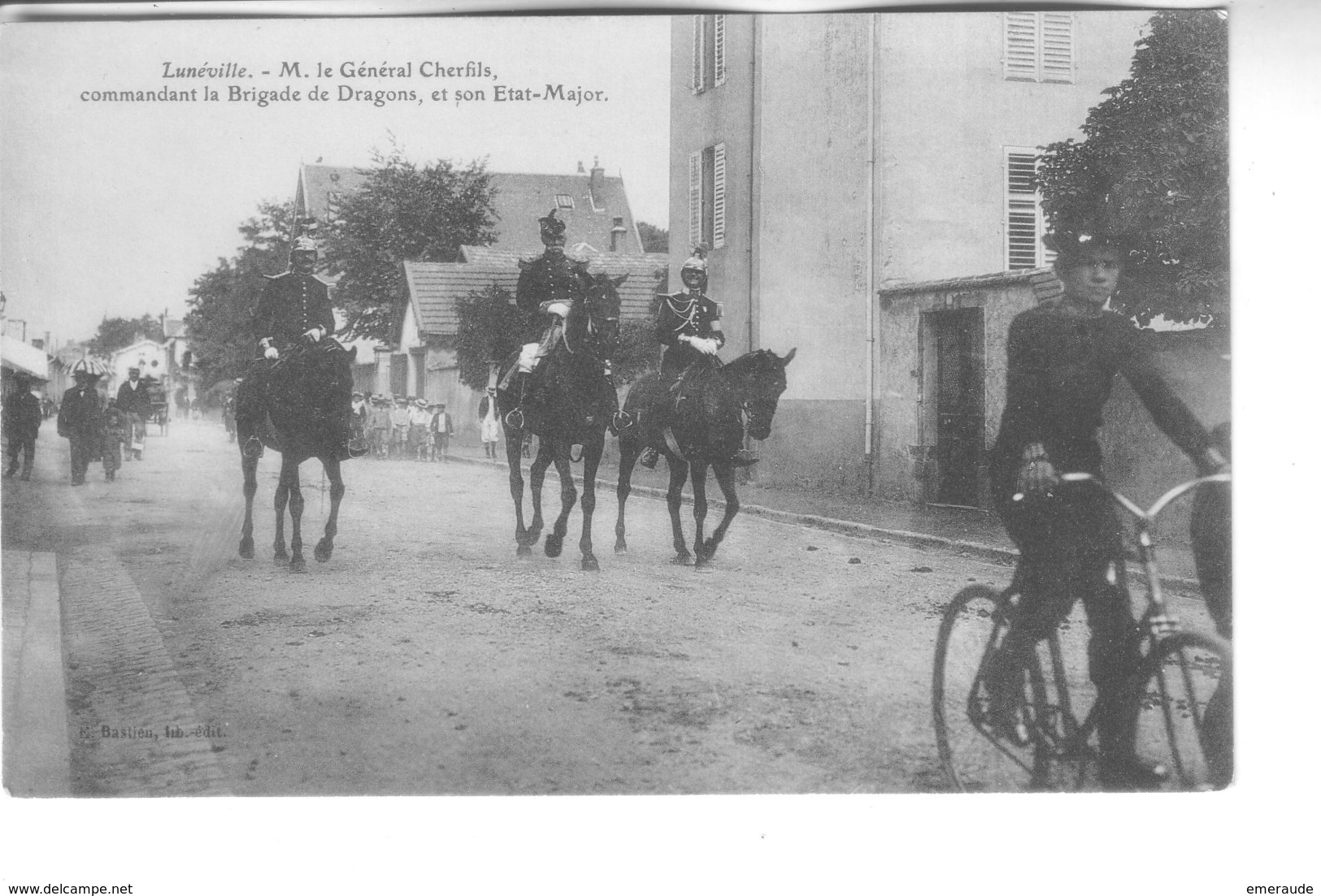 LUNEVILLE    M. Le Général Cherfils Commandant La Brigade De Dragonset Son état-major - Luneville