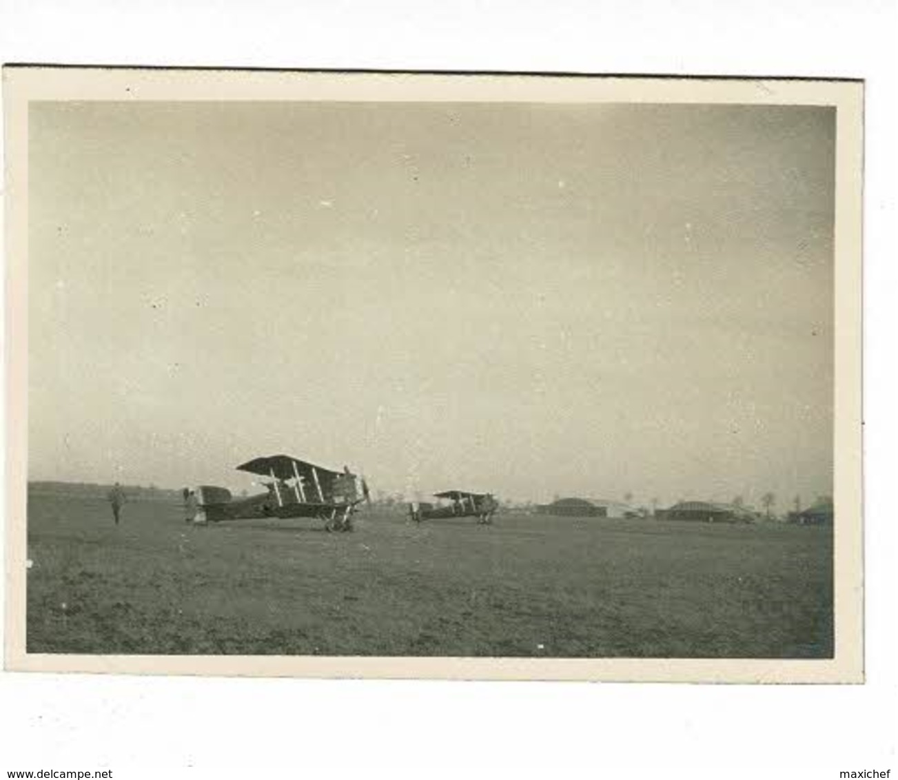 Photo 6 X 8.3 Cm - Avord 1926-27 - Les Bréguet 14 Au Sol - Aviation