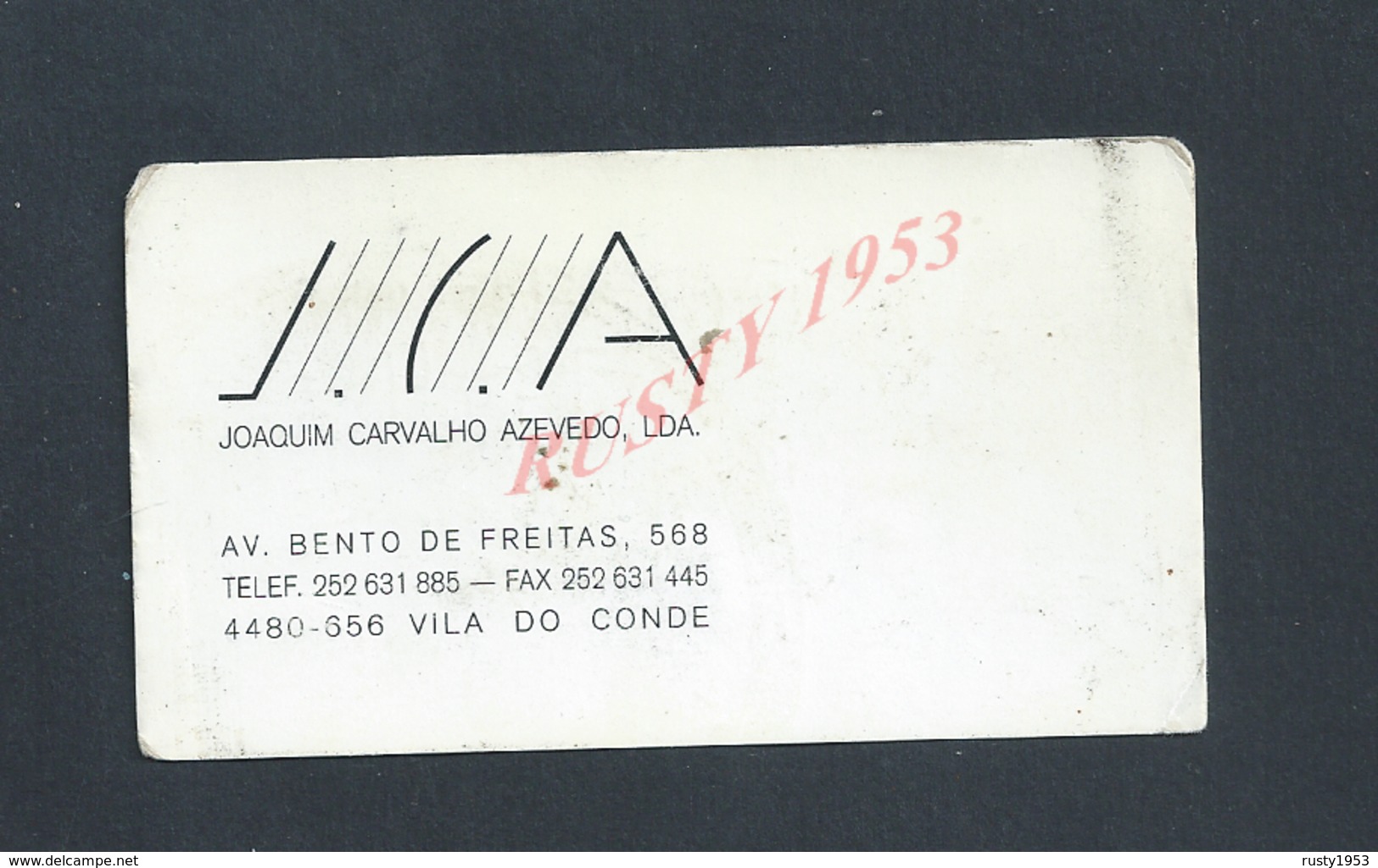 PORTUGAL CDV CARTE DE VISITE J C A JOAQUIN CARVALHO VILA DO CONDE : - Visitenkarten