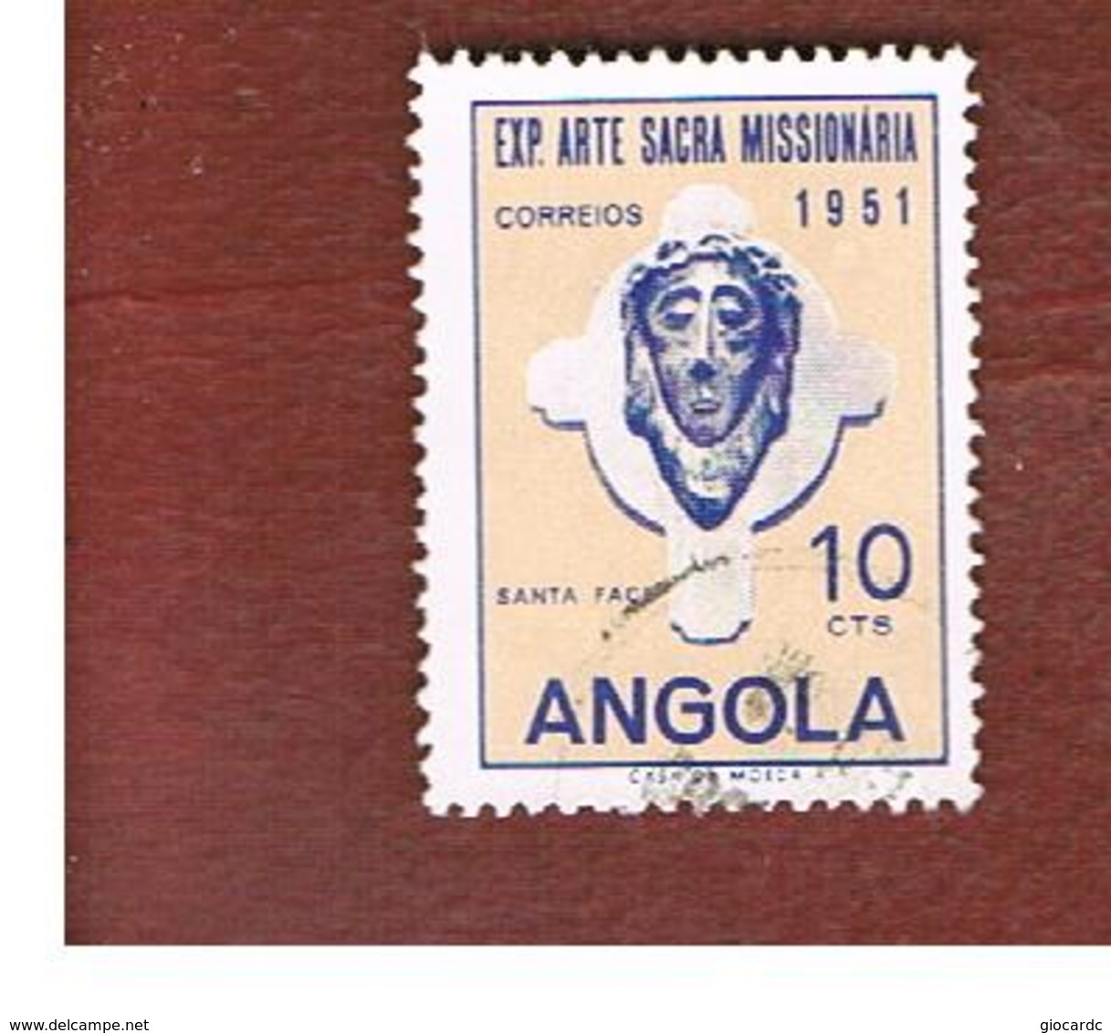 ANGOLA  -  SG 484 - 1952  MISSIONARY ART EXN.: SACRED FACE   -  USED - Angola