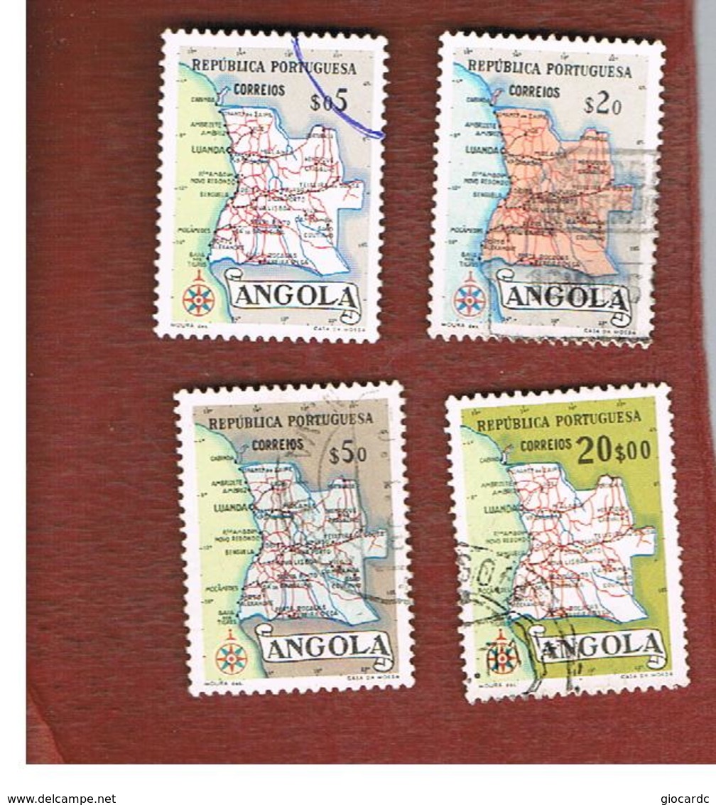ANGOLA  -  SG 511.518  - 1955   MAP   -  USED - Angola