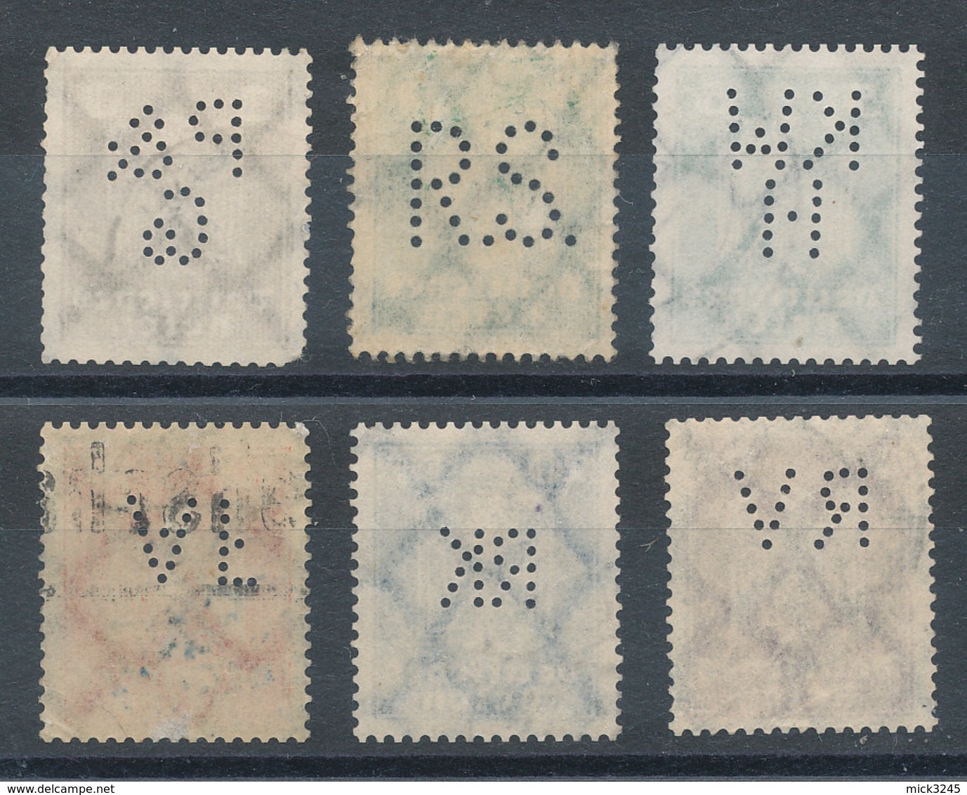 Allemagne - Lot De 6 Timbres (o) Perforés - Perfin - Gebraucht