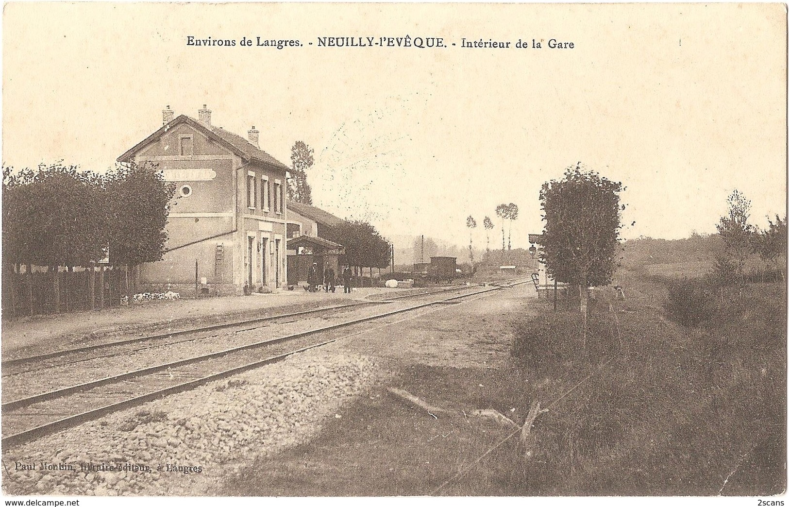Dépt 52 - NEUILLY-L'ÉVÊQUE - Intérieur De La Gare - (Paul Mongin, Libraire-éditeur) - Cachet Au Verso - Neuilly L'Eveque