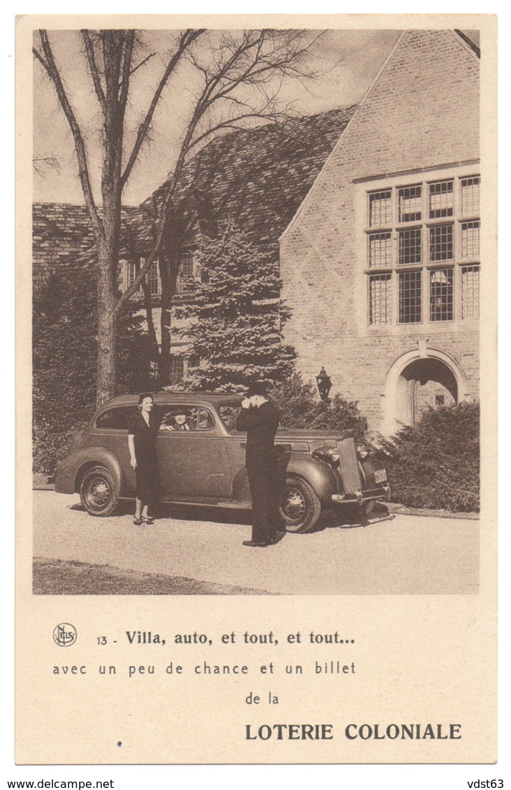 LOTERIE COLONIALE Koloniaal Loterij Publicité Réclame Chance Et Billet Villa Auto Et Tout - PACKARD Type 120 1935 - 1938 - Toerisme