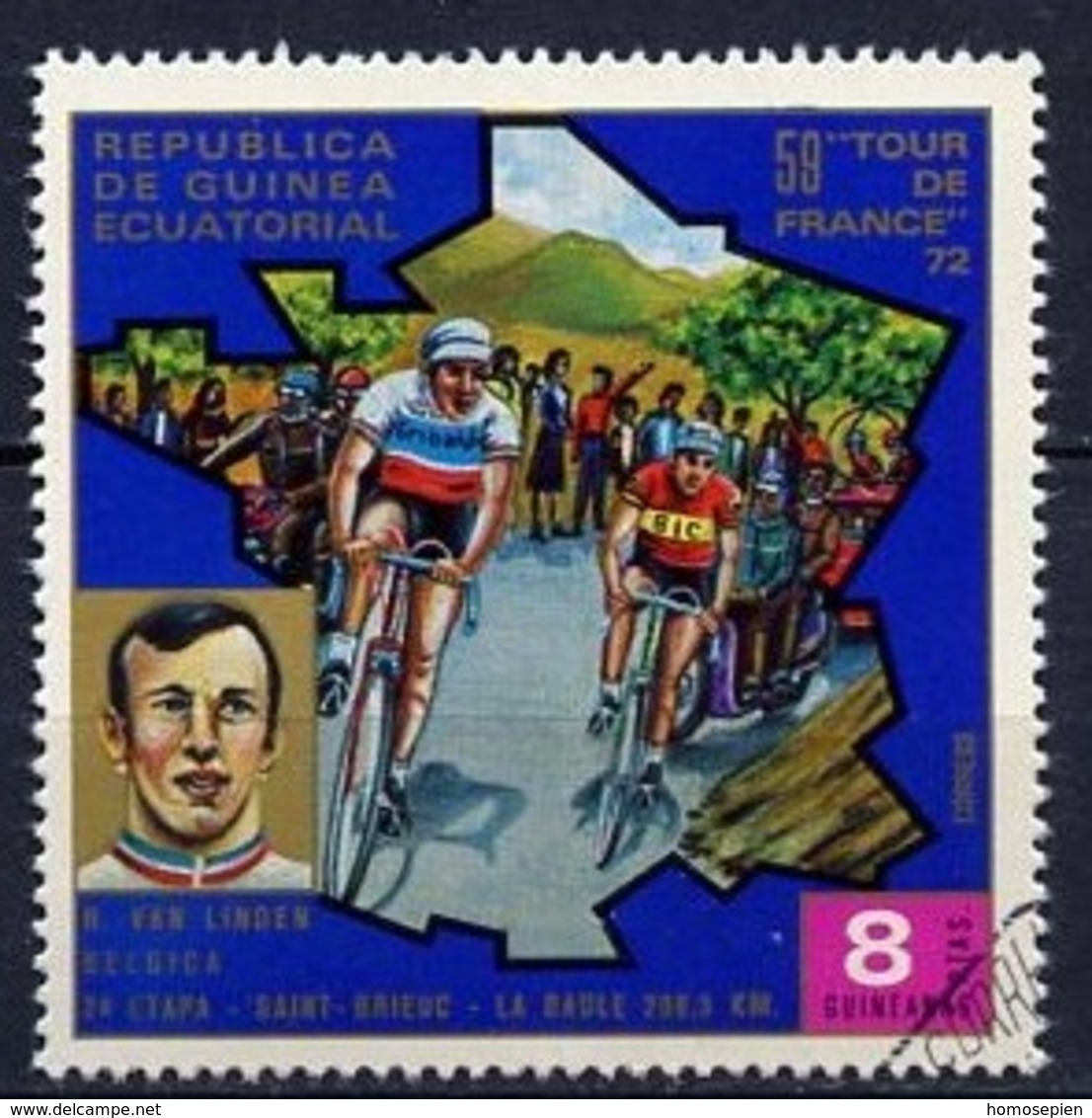 Guinée équatoriale - Guinea 1973 Y&T N°34-8p - Michel N°261 (o) - 8p Van Linden - Guinée Equatoriale